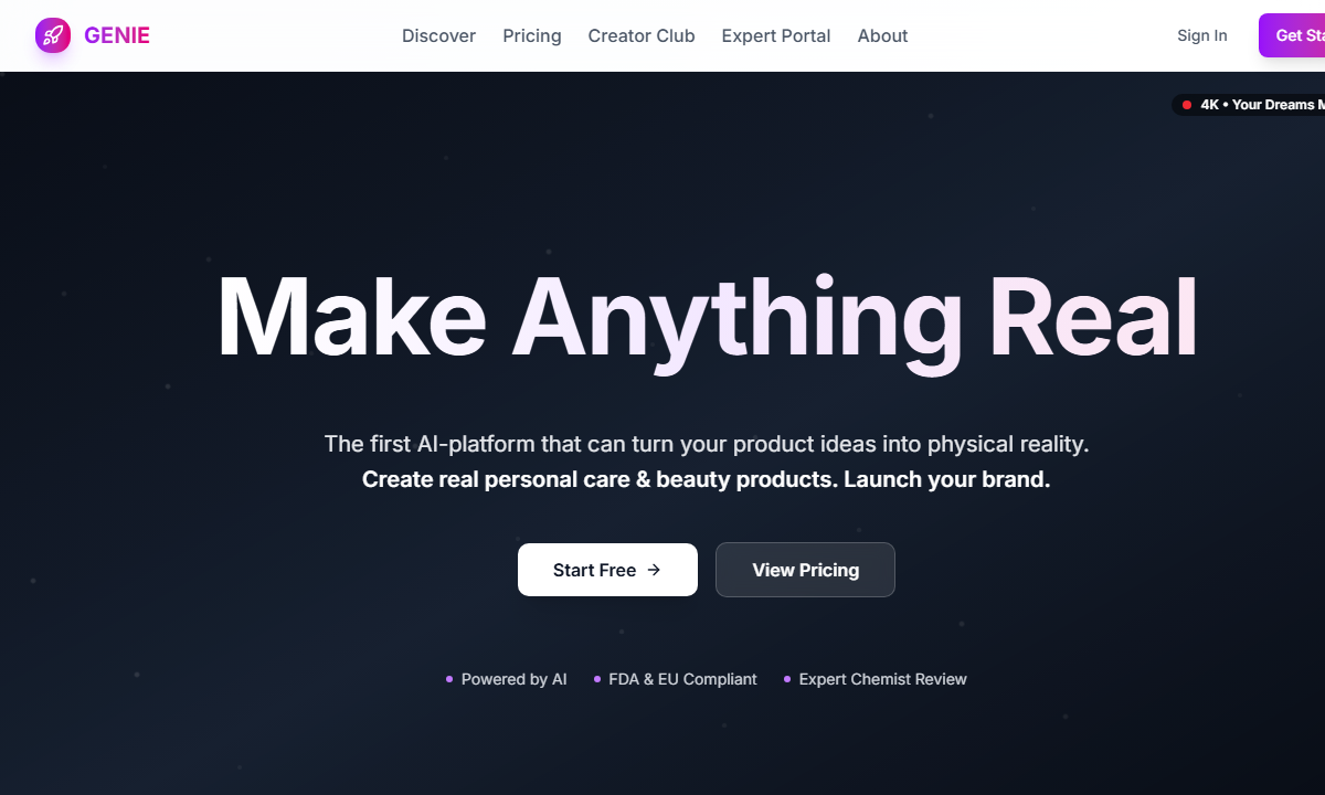 Made by Genie Website